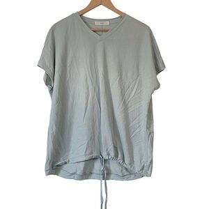Uchuu teal Women's Light Green adjustable waist tie shirt size medium oversized
